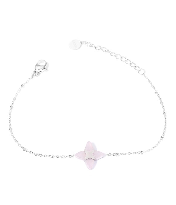 Pulseras plateadas con estrella de cruz multicolores