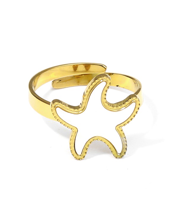 Anillo con forma de estrella de mar