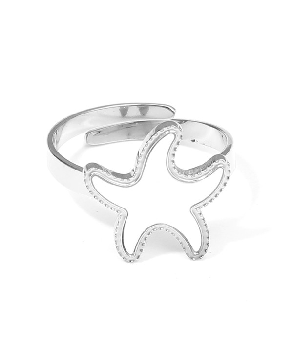 Anillo con forma de estrella de mar