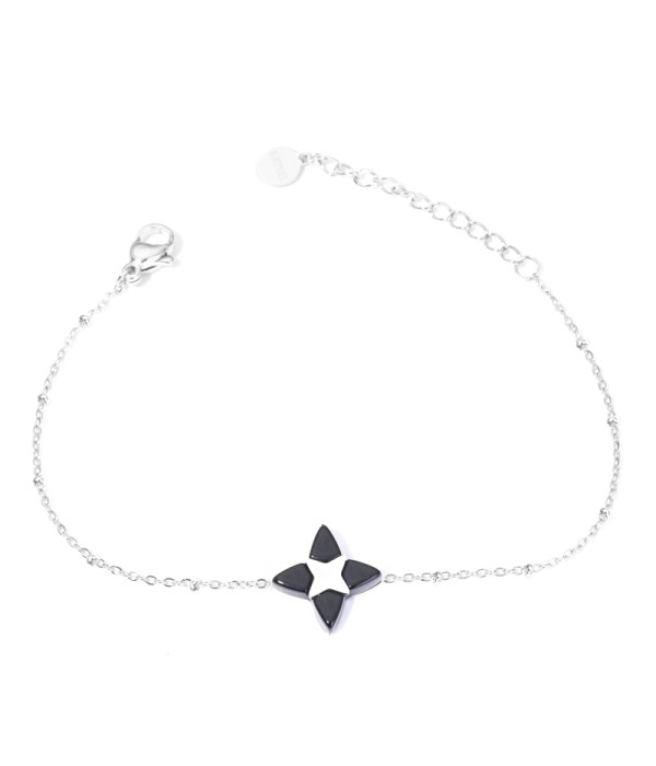 Pulseras plateadas con estrella de cruz multicolores 2