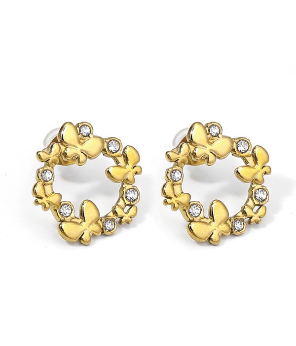 Pendientes de mariposas con circonitas