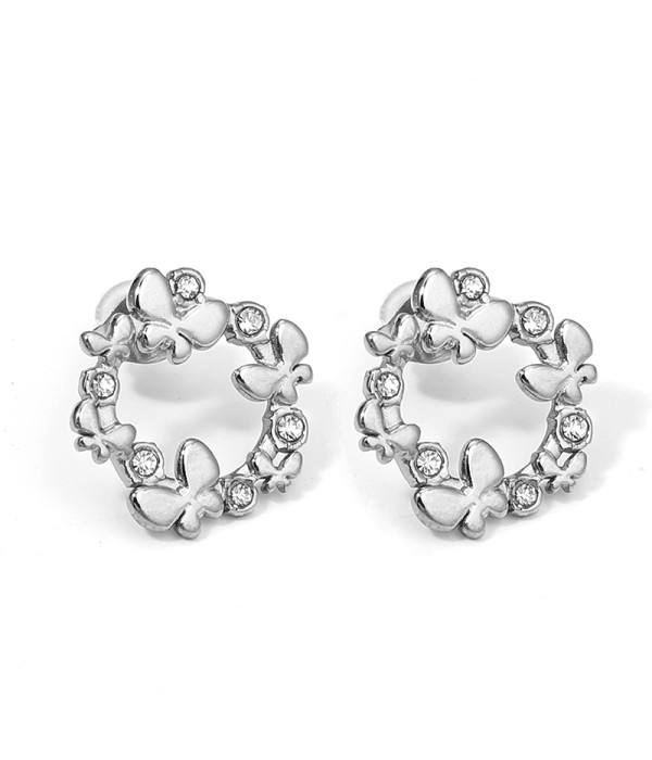 Pendientes de mariposas con circonitas