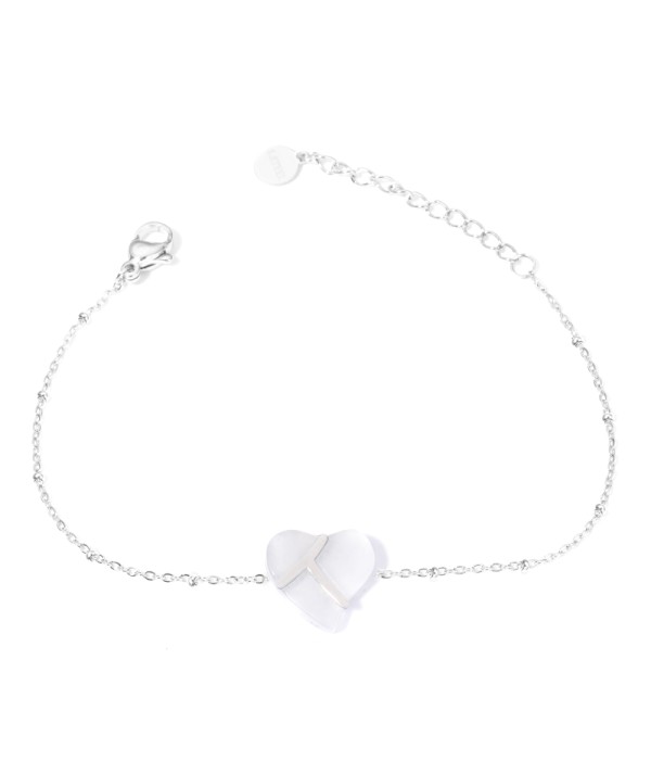 Pulseras plateadas con corazones multicolores