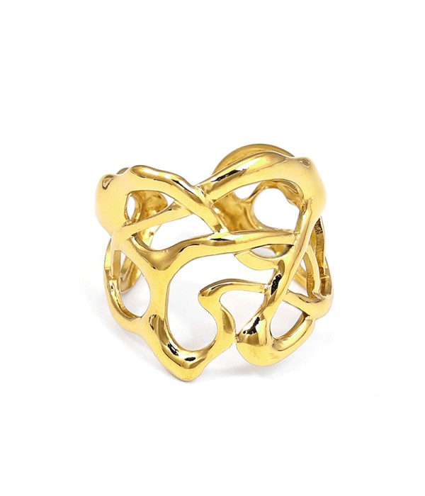 Anillo con diseño calado orgánico