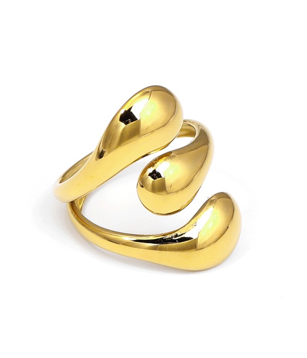 Anillo con diseño fluido de gotas