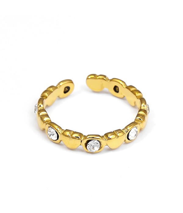 Anillo con circonitas incrustadas