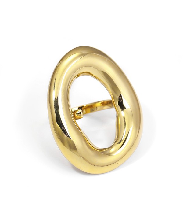 Anillo de diseño orgánico ovalado