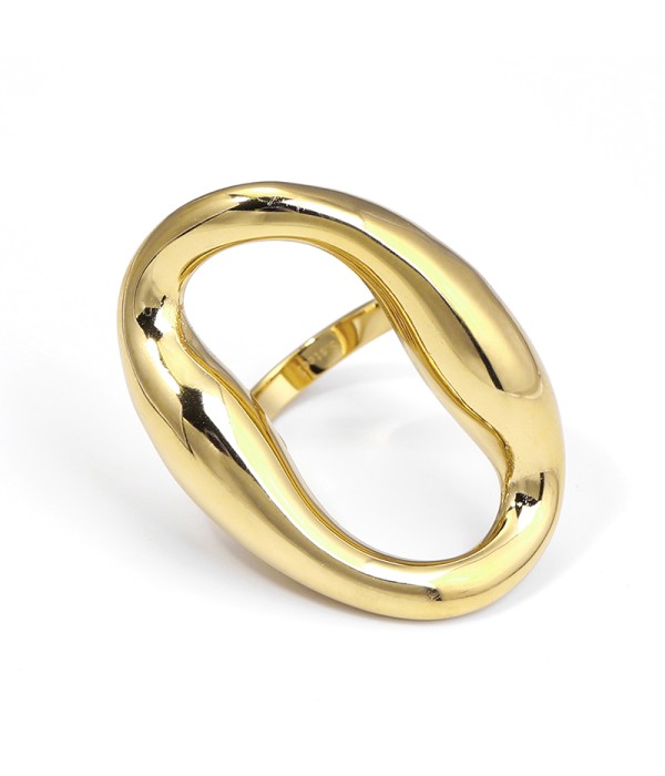 Anillo con forma orgánica irregular