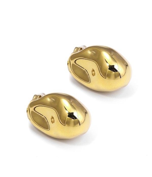 Pendientes dorados geométricos estilo orgánico