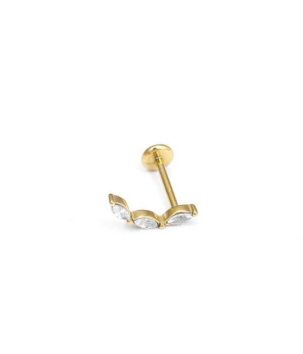 Piercing de oreja con circonitas