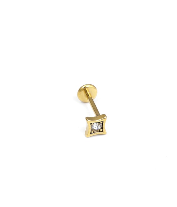 Piercing de oreja con forma de estrella curva