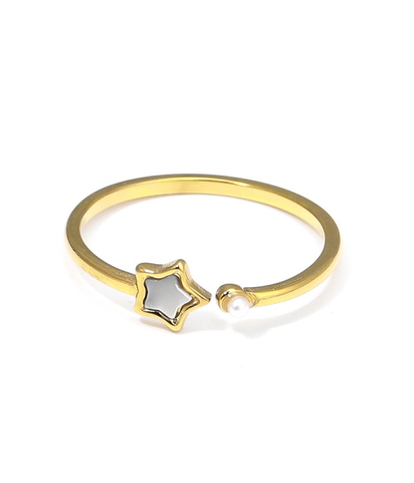 Anillo de estrella con nácar