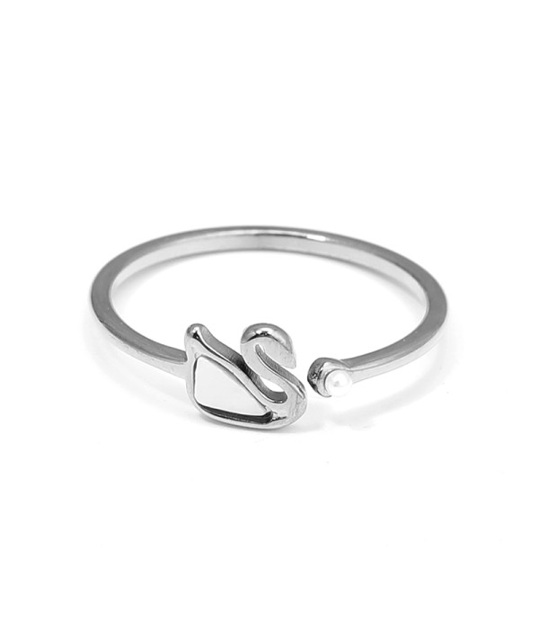 Anillo con cisne y perla 2