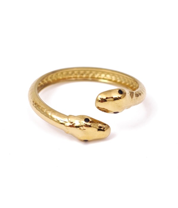 Anillo con doble cabeza de serpiente