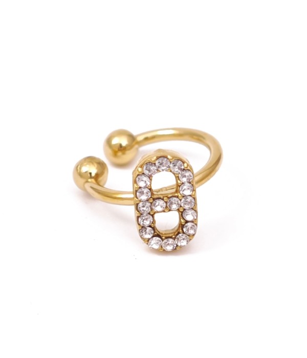 Clip de oreja dorado con diseño de nariz de...