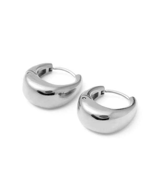 Pendientes de aro gruesos estilo minimalista