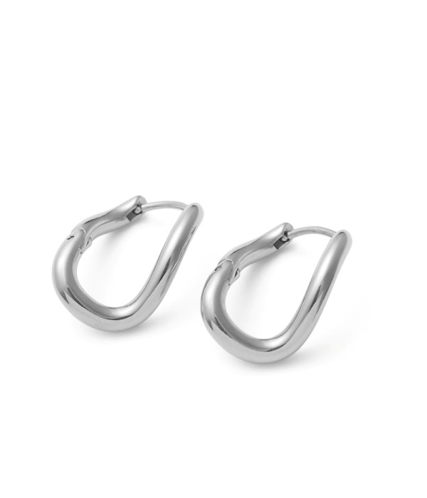 Pendientes de aro con líneas irregulares 2