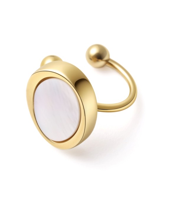 Clip de oreja con nácar redondo