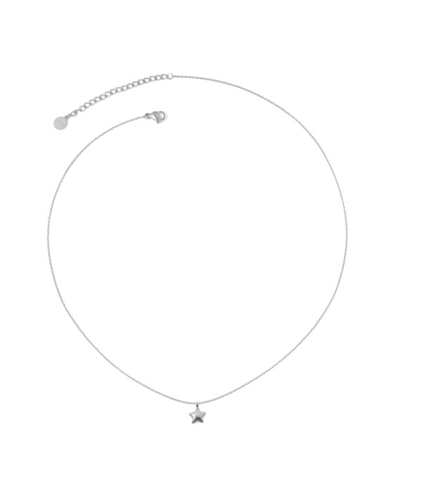 Collar plateado con colgante de estrella