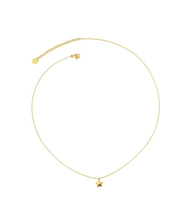 Collar dorado con colgante de estrella