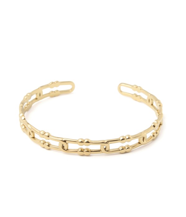 Pulsera dorada de doble cadena