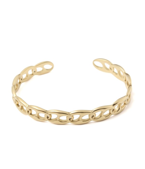 Pulsera dorada con diseño de eslabones