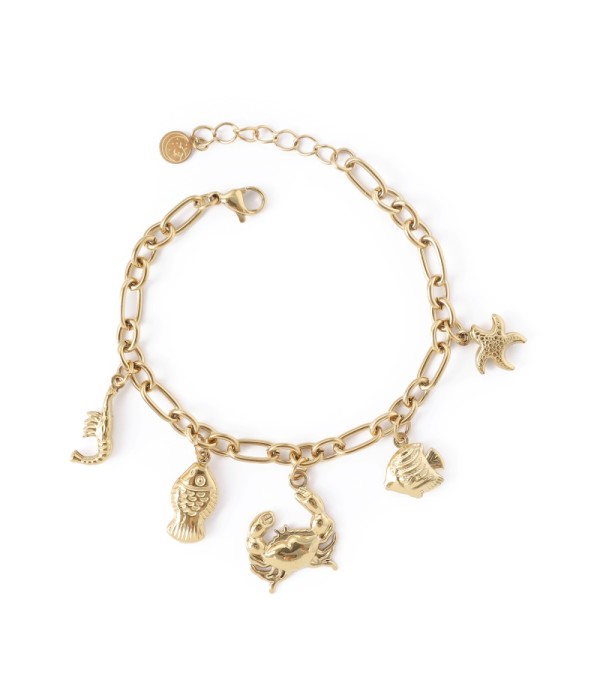 Pulsera con colgantes marinos