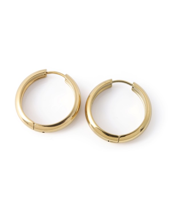 Pendientes de aro dorados gruesos 2