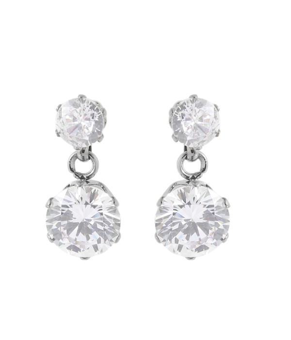 Pendientes de dos circulos brillantes