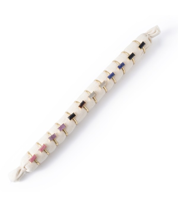 Conjunto de 12 anillos con piedras multicolores...