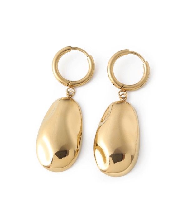 Pendientes con colgantes orgánicos pulidos