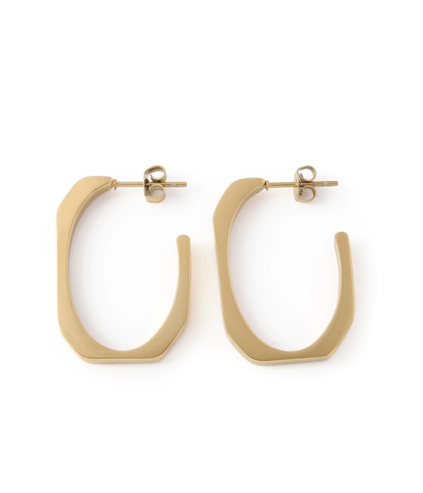 Pendientes  de aro dorados en forma de...