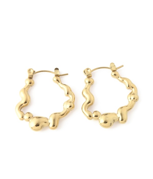 Pendientes de aro con diseño irregular