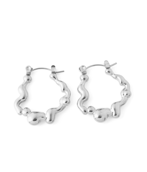 Pendientes de aro con diseño irregular 2