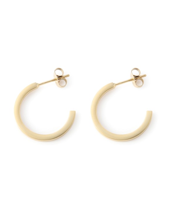 Pendientes de aro dorados con diseño minimalista