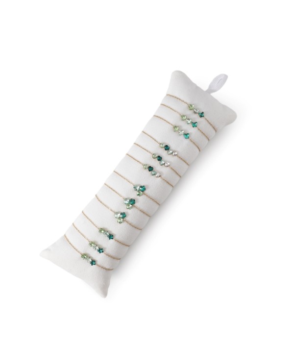 Conjunto de 12 pulseras con cristales en...