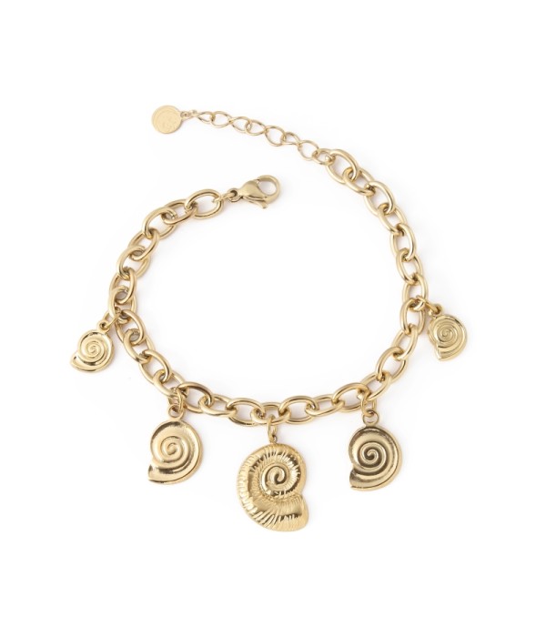 Pulsera con colgantes de espiral