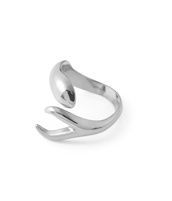 Anillo con diseño abierto curvado 2