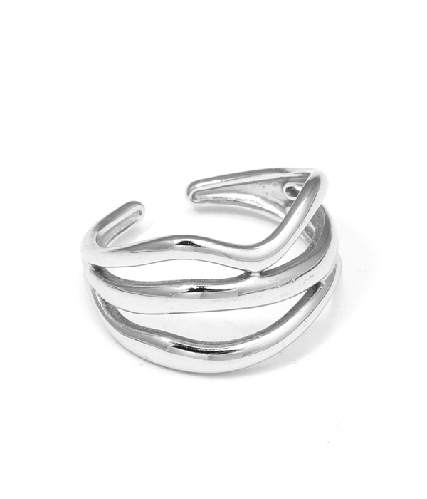 Anillo de tres líneas curvas 2