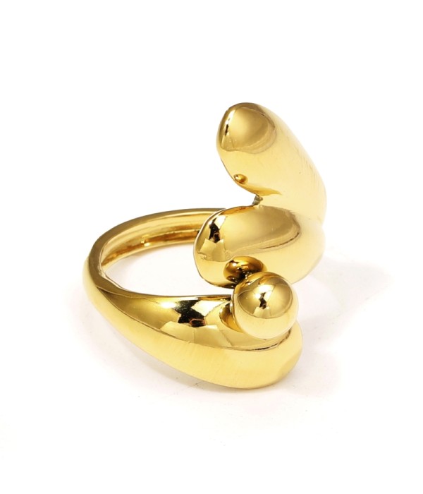Anillo con diseño curvo