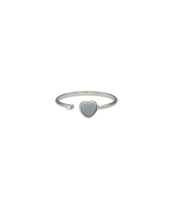 Anillo con corazón nacarado