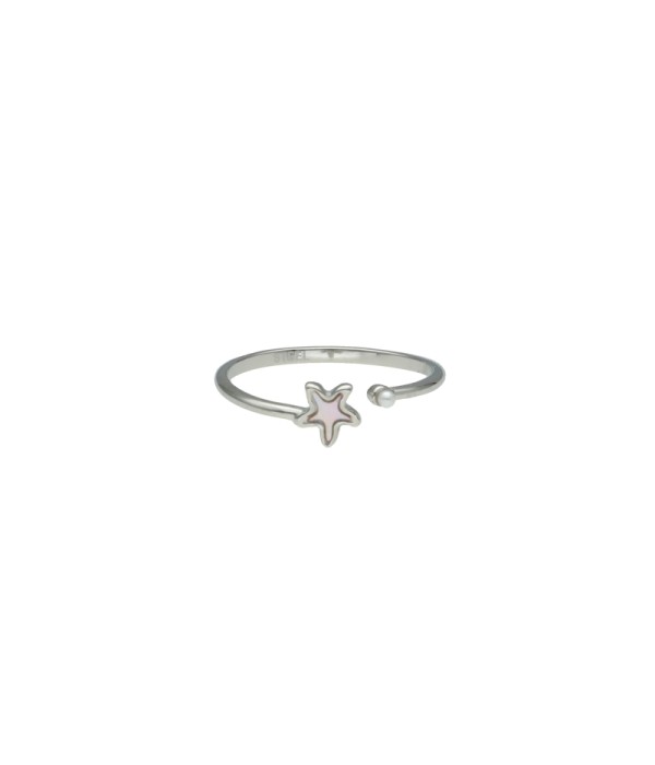 Anillo con estrella de mar nacarado 2