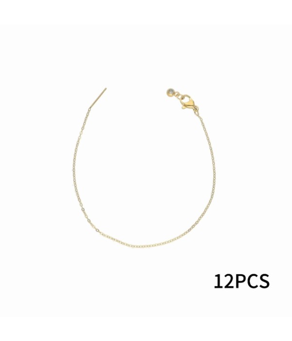 Conjunto de 12 cadenas de pulsera fina DIY
