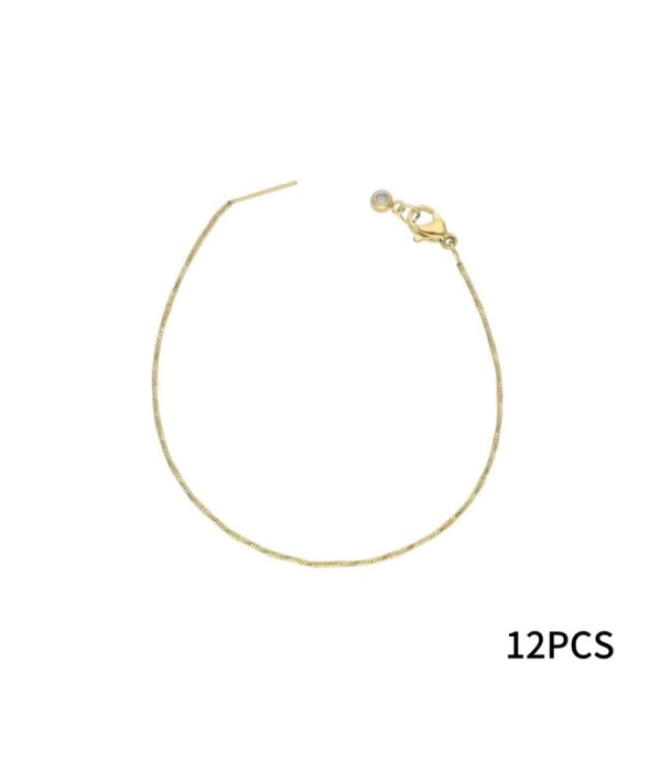 Conjunto de 12 cadenas de pulsera fina DIY