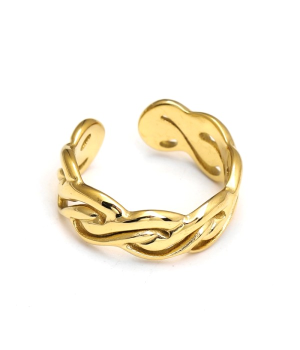 Anillo trenzado minimalista