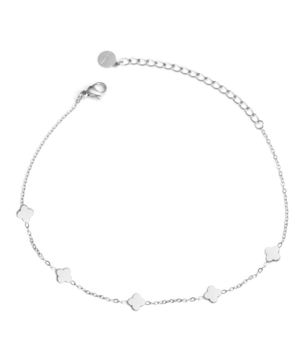 Tobillera de trébol de cuatro hojas