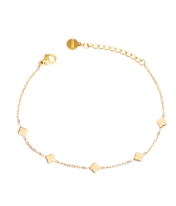 Pulsera de trébol de cuatro hojas