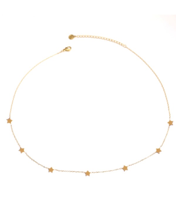 Collar dorado de estrellas