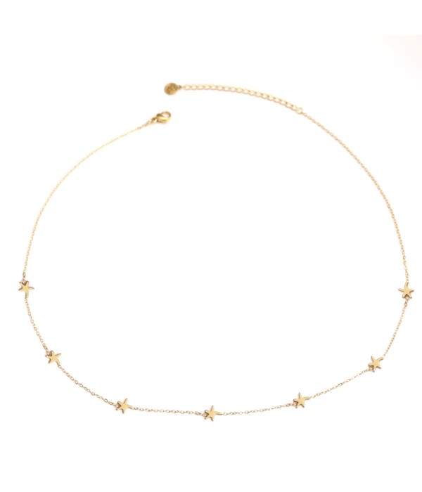 Collar dorado de estrellas de mar
