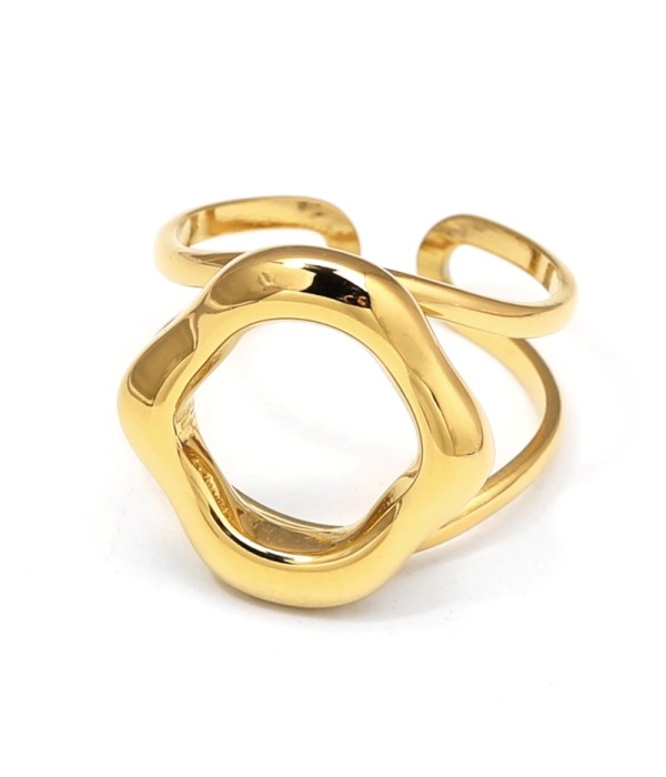 Anillo con diseño de óvalo hueco